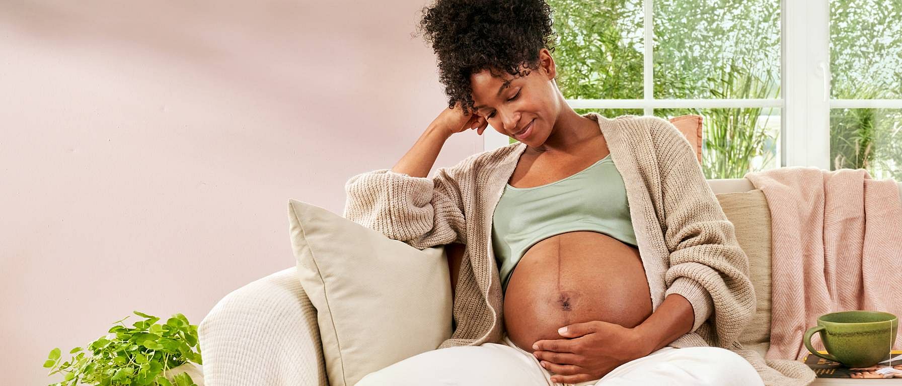 smiling pregnant woman